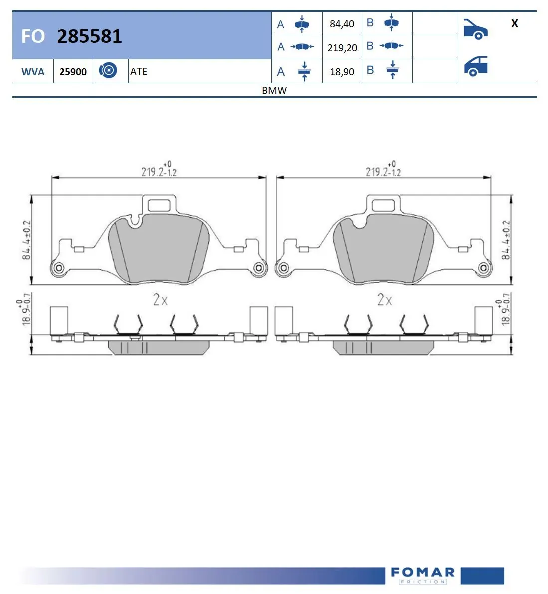 Brake Pad Set, disc brake